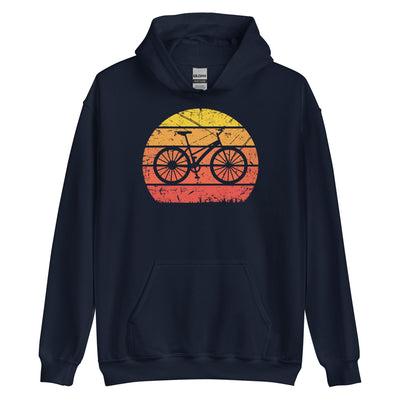 Vintage Sun And Cycling - Unisex Hoodie fahrrad Navy