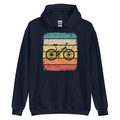 Vintage Square And Cycling - Unisex Hoodie fahrrad Navy
