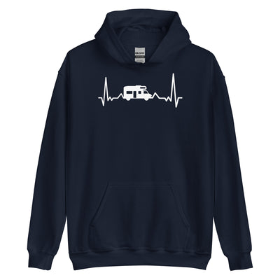 Herzschlag Camping - Unisex Hoodie camping Navy