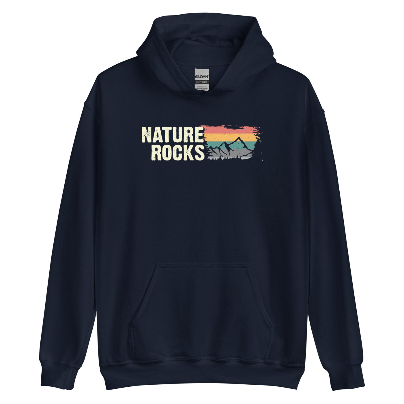 Nature Rocks - Unisex Hoodie berge camping wandern Navy