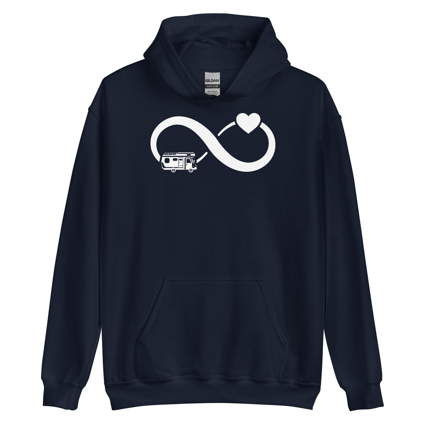 Infinity Heart and Camping - Unisex Hoodie camping xxx yyy zzz Navy