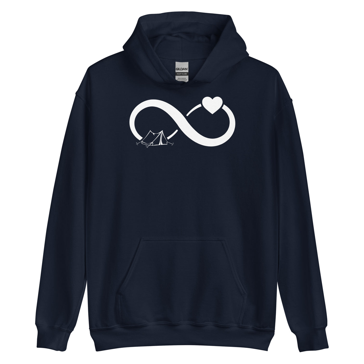 Infinity Heart and Camping 1 - Unisex Hoodie camping xxx yyy zzz Navy