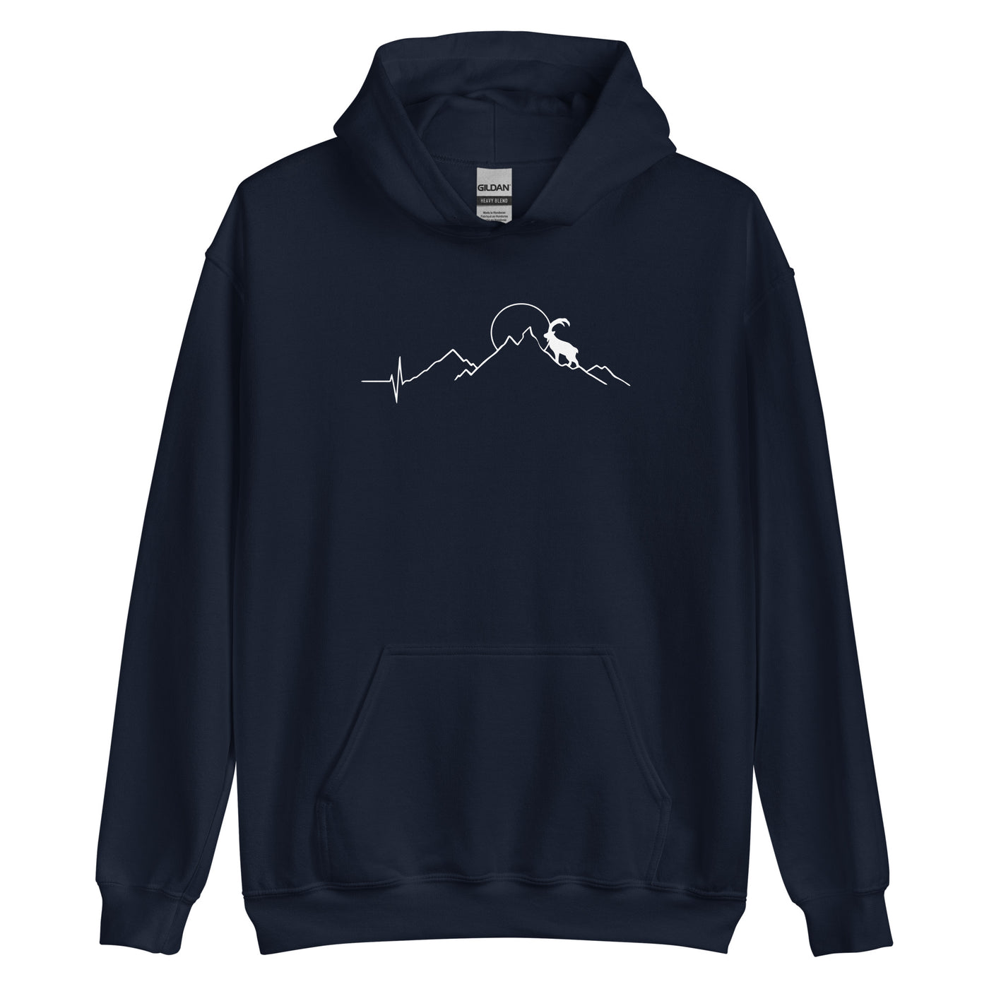 Steinbock und Berg - Unisex Hoodie berge wandern xxx yyy zzz Navy