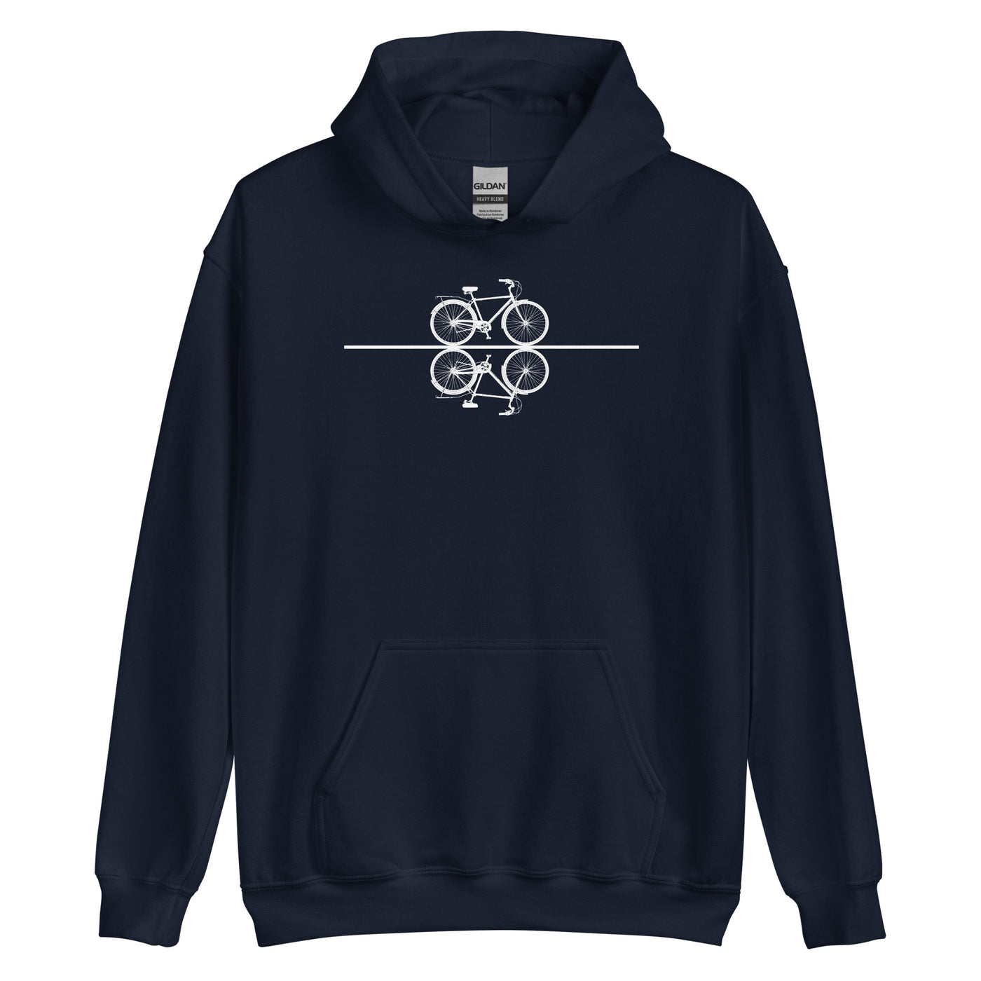 Gerade_Linie_-_Radfahren_-_(F) - Unisex Hoodie fahrrad xxx yyy zzz Navy