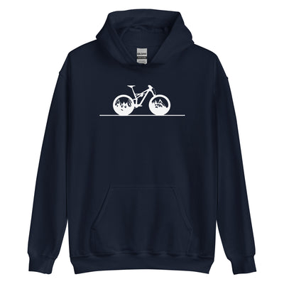 Gerade Linie - Berge - Radfahren - Unisex Hoodie fahrrad xxx yyy zzz Navy