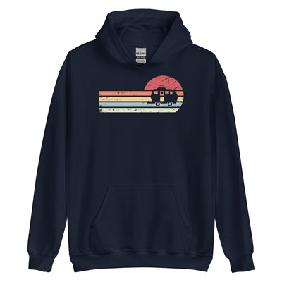 Sonne und Retro Linies - Camping Caravan - (C) - Unisex Heavy Blend Hoodie | Gildan 18500