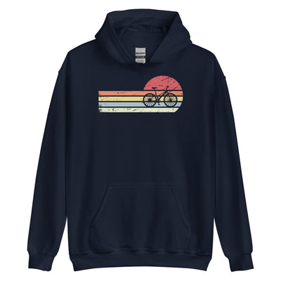 Sonne und Retro Linies - Radfahren - Unisex Hoodie fahrrad xxx yyy zzz Navy