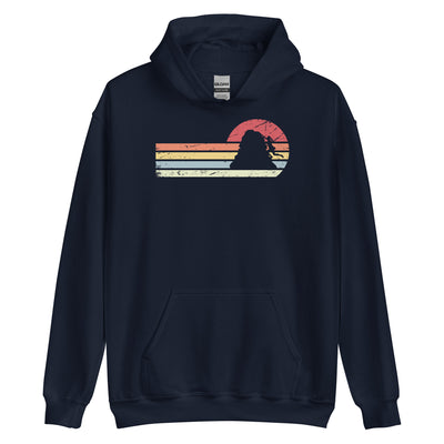 Sonne und Retro Linies - Frau Klettern - - Unisex Hoodie klettern xxx yyy zzz Navy