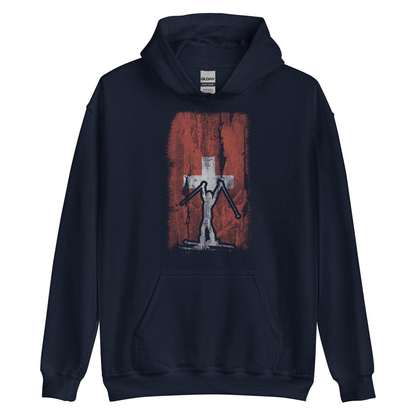 Schweizer Flagge 1 und Skifahren - Unisex Hoodie klettern ski xxx yyy zzz Navy