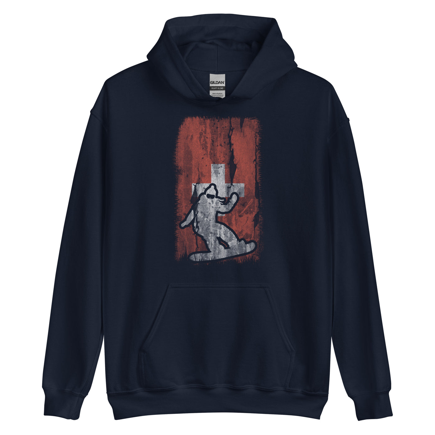 Schweizer Flagge 1 und Snowboarding - Unisex Hoodie snowboarden xxx yyy zzz Navy