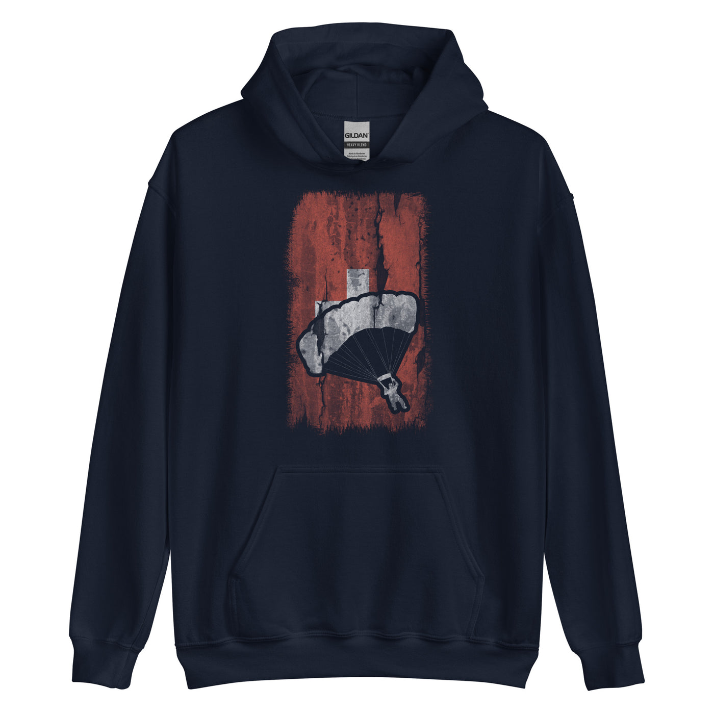 Schweizer Flagge und Paragleiten - Unisex Hoodie berge xxx yyy zzz Navy