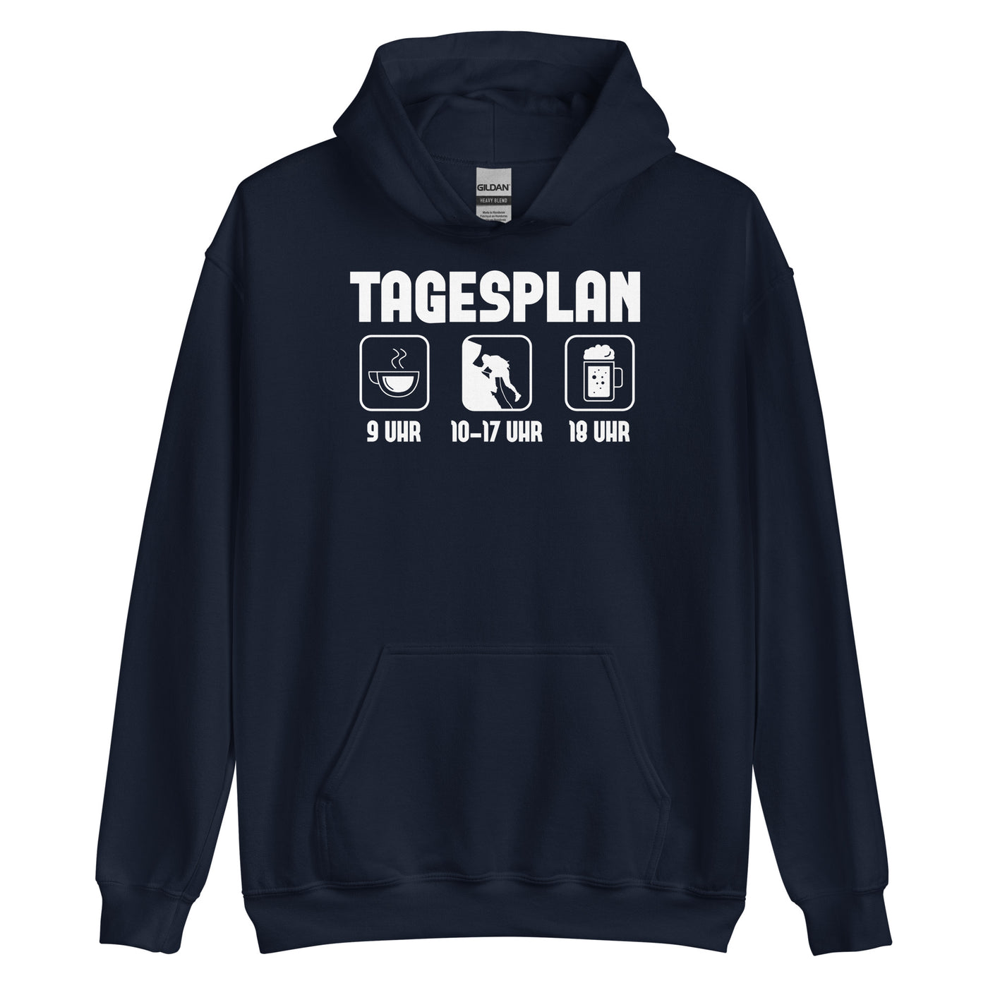 Tagesplan - (K) - Unisex Hoodie klettern xxx yyy zzz Navy