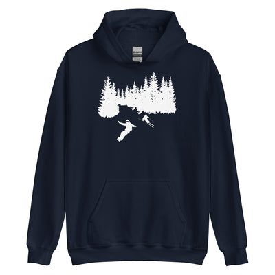 Bäume - Snowboarding - Skifahren - Unisex Hoodie klettern ski xxx yyy zzz Navy