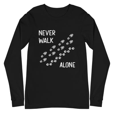 Never walk alone - Longsleeve (Unisex) wandern xxx yyy zzz Black