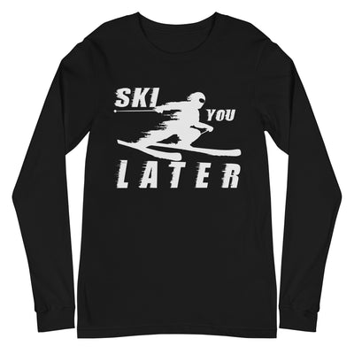 Ski_you_Later_-_(SK) - Unisex Long Sleeve Tee | Bella + Canvas 3501 klettern ski xxx yyy zzz Black
