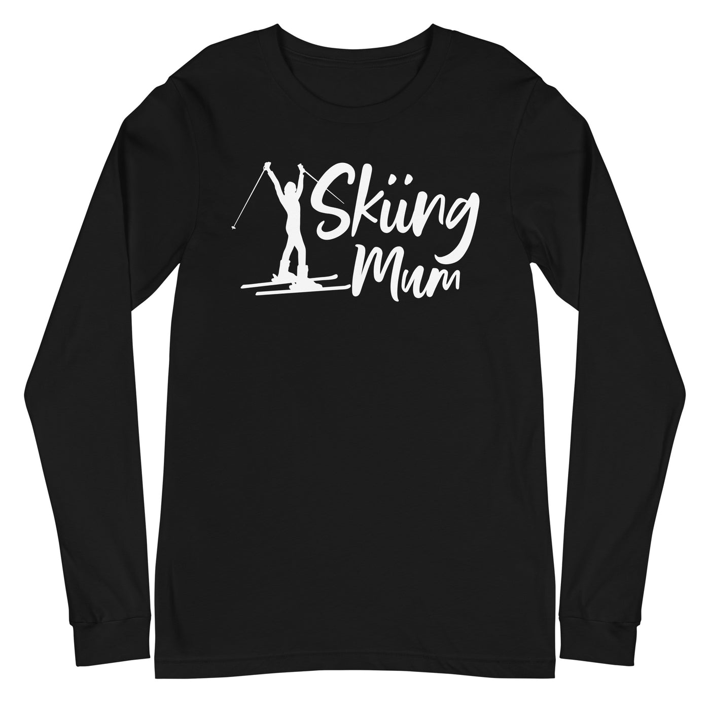 Skifahren Mum - Longsleeve (Unisex) klettern ski xxx yyy zzz Black