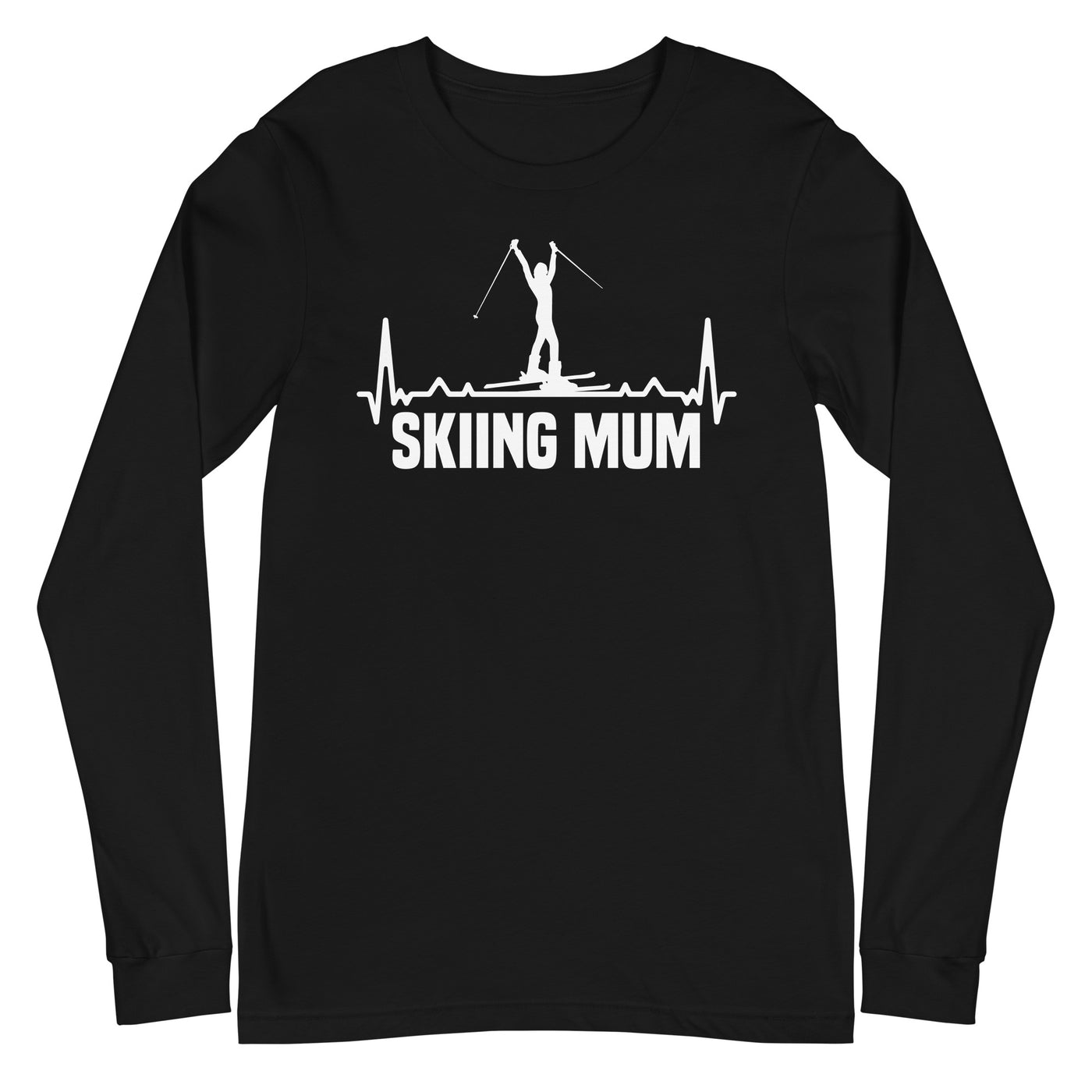 Skifahren Mum 1 - Longsleeve (Unisex) klettern ski xxx yyy zzz Black