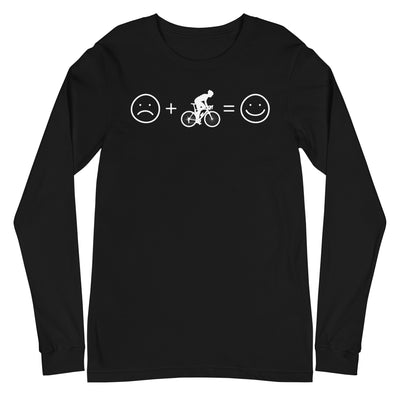 Lächelndes Gesicht und Radfahren - Longsleeve (Unisex) fahrrad xxx yyy zzz Black