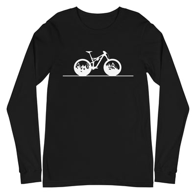 Gerade_Linie_-_Berge_-_Radfahren_-_(F)_(2) - Longsleeve (Unisex) xxx yyy zzz Black