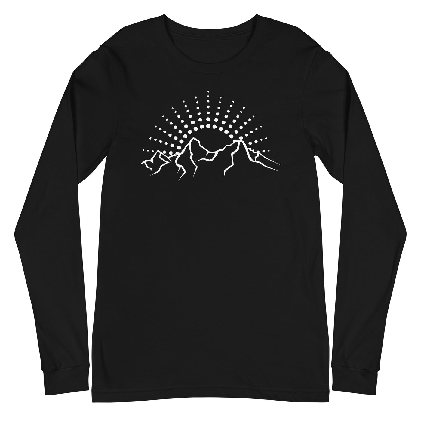 Sonne_-_Berge_(B)(2) - Unisex Long Sleeve Tee | Bella + Canvas 3501 xxx yyy zzz Black