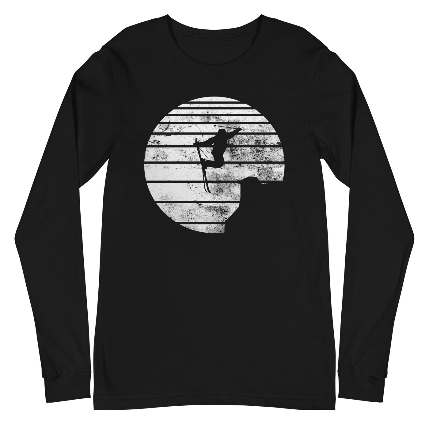 Sonne - Skifahren - (SK) - Unisex Long Sleeve Tee | Bella + Canvas 3501 xxx yyy zzz Black