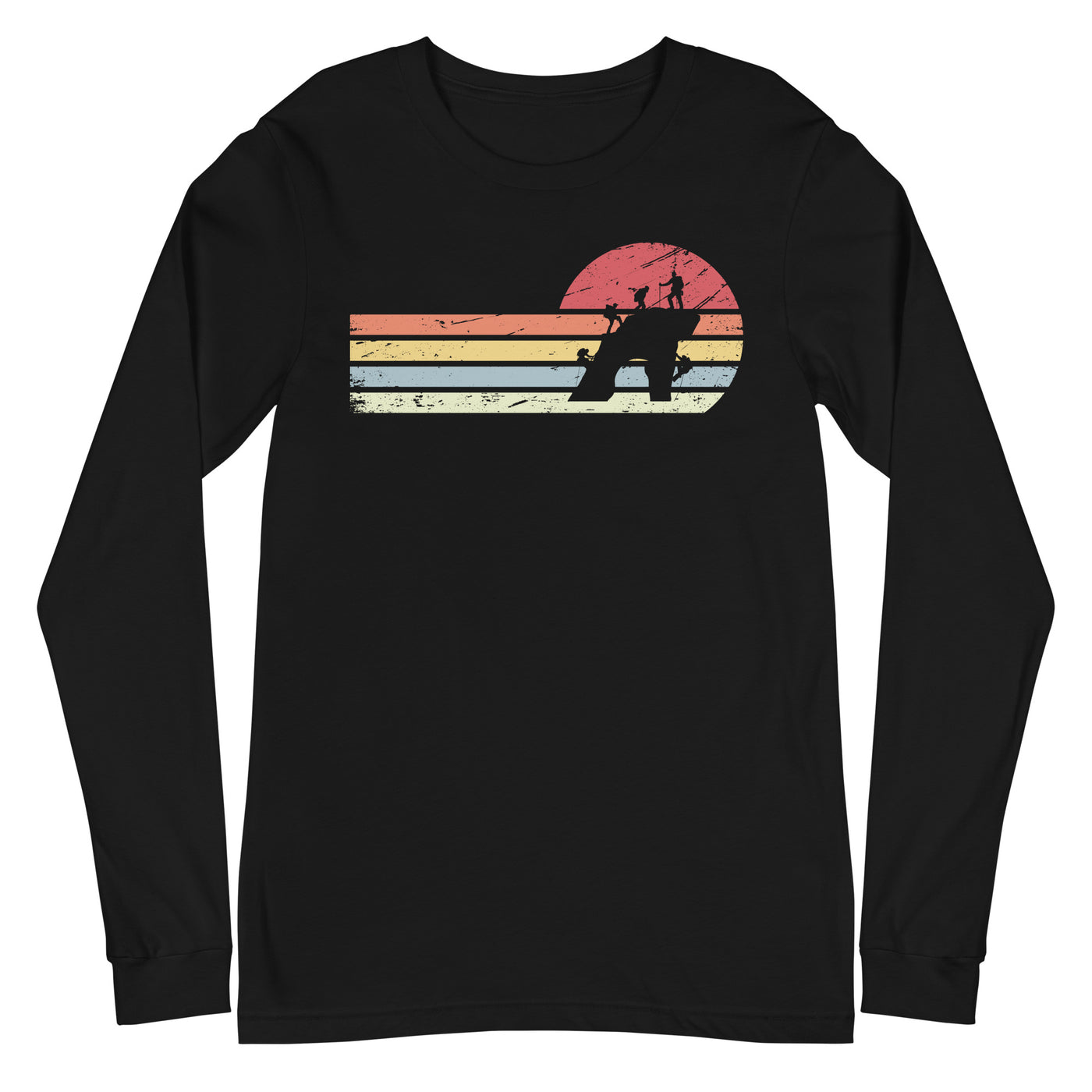 Sonne und Retro Linies - Klettern - Longsleeve (Unisex) klettern xxx yyy zzz Black