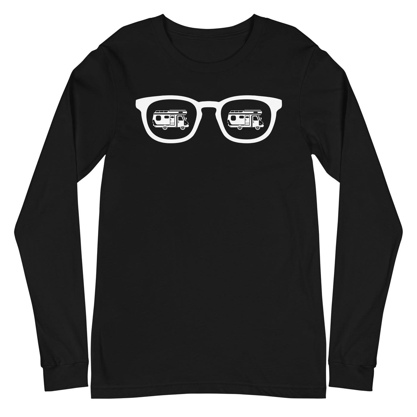 Sonnenbrille und Camping - Longsleeve (Unisex) camping xxx yyy zzz Black