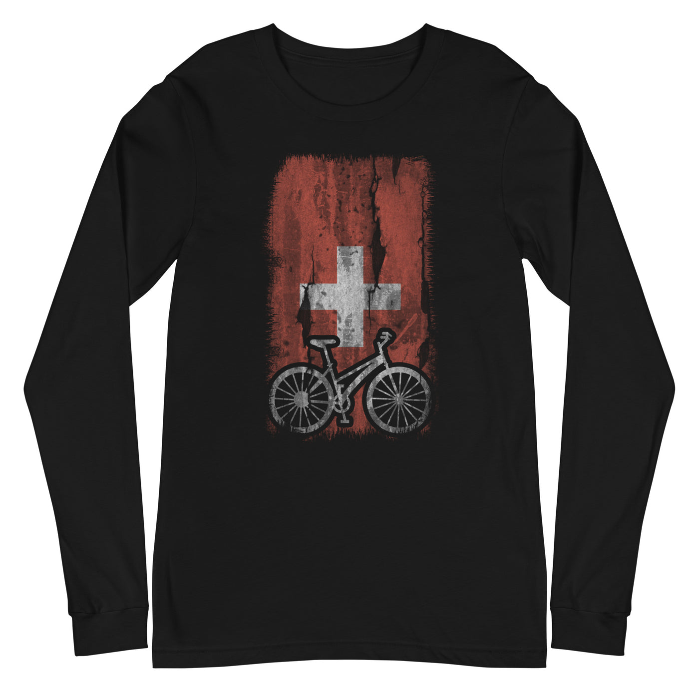 Schweizer Flagge und Radfahren - Longsleeve (Unisex) fahrrad xxx yyy zzz Black