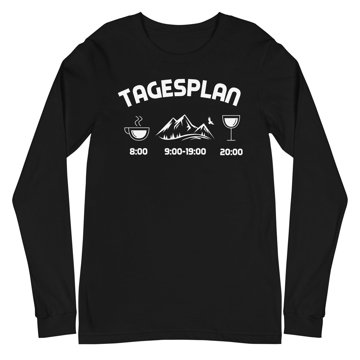 Tagesplan - Longsleeve (Unisex) berge xxx yyy zzz Black