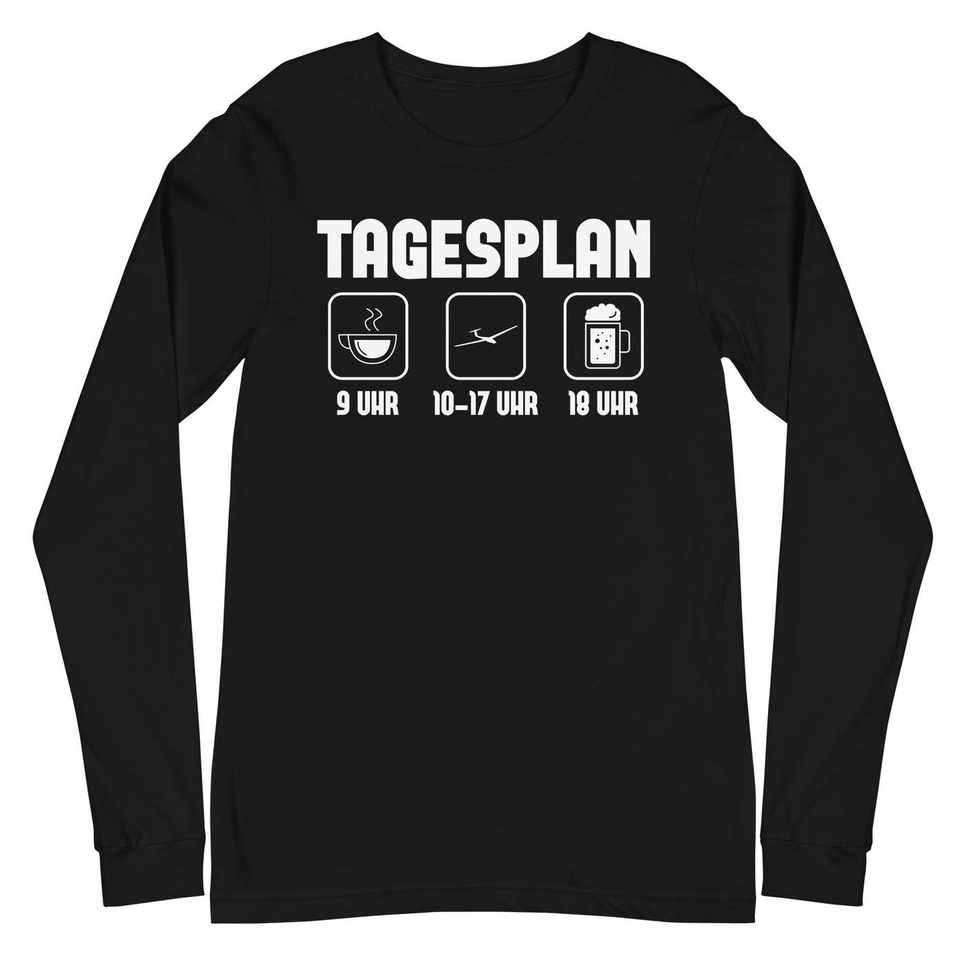 Tagesplan - - Longsleeve (Unisex) berge xxx yyy zzz Black