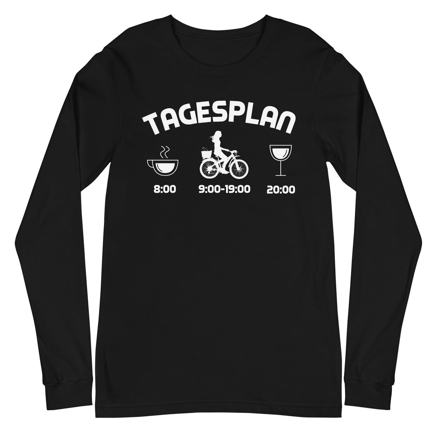 Tagesplan - Longsleeve (Unisex) fahrrad xxx yyy zzz Black