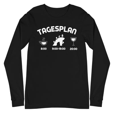 Tagesplan - Longsleeve (Unisex) klettern xxx yyy zzz Black