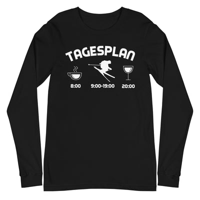 Tagesplan - Longsleeve (Unisex) klettern ski xxx yyy zzz Black