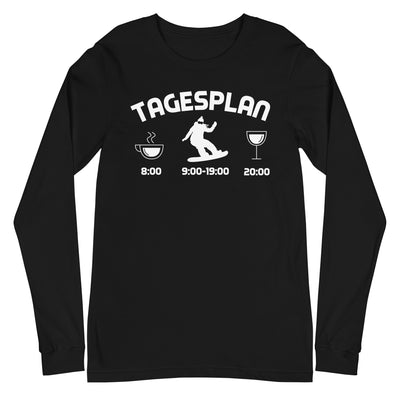 Tagesplan - Longsleeve (Unisex) snowboarden xxx yyy zzz Black