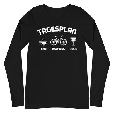 Tagesplan 1 - (F) (2) - Unisex Long Sleeve Tee | Bella + Canvas 3501 xxx yyy zzz Black