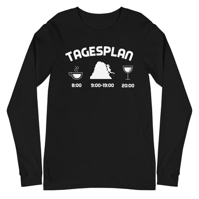 Tagesplan 1 - Longsleeve (Unisex) klettern xxx yyy zzz Black