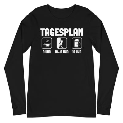 Tagesplan_1_-_ - Unisex Long Sleeve Tee | Bella + Canvas 3501 klettern xxx yyy zzz Black