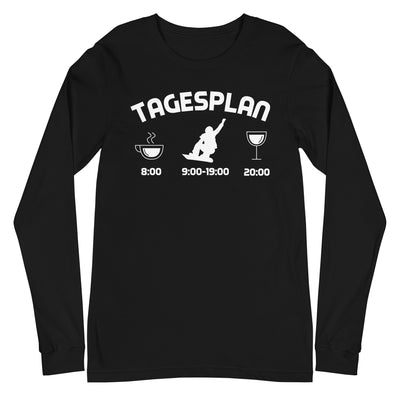 Tagesplan 1 - Longsleeve (Unisex) snowboarden xxx yyy zzz Black