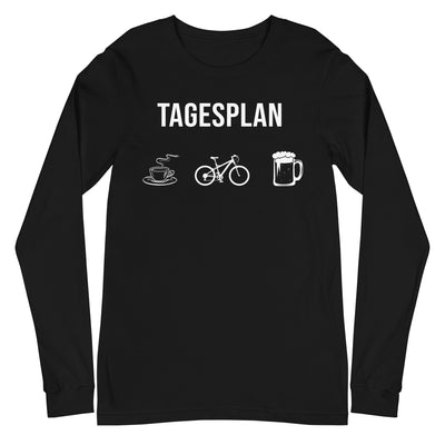 Tagesplan Kaffee, Fahrrad und Bier - Longsleeve (Unisex) fahrrad xxx yyy zzz Black