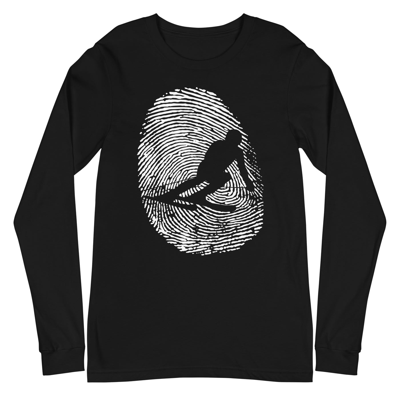 Thumb_Print_-_Skifahren_-_(SK) - Longsleeve (Unisex) klettern ski xxx yyy zzz Black