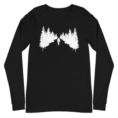 Bäume - Radfahren - (F) (6) - Unisex Long Sleeve Tee | Bella + Canvas 3501 xxx yyy zzz Black