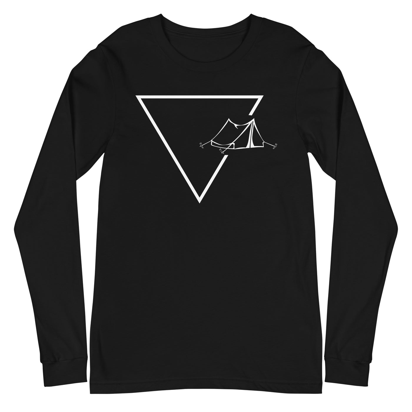 Dreieck 1 und Camping - Longsleeve (Unisex) camping xxx yyy zzz Black