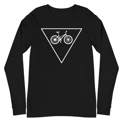 Dreieck_und_Fahrrad_-_(F) - Unisex Long Sleeve Tee | Bella + Canvas 3501 xxx yyy zzz Black