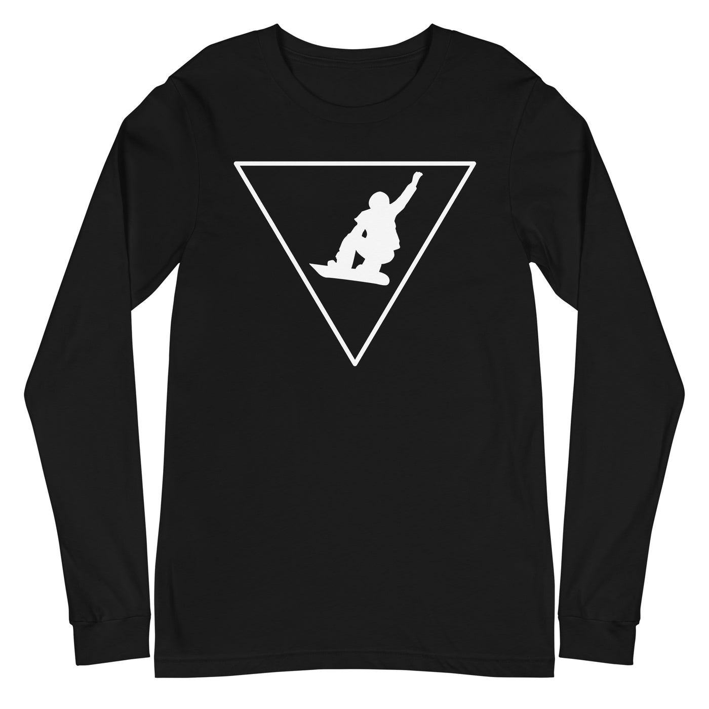 Dreieck_und_Snowboarding_-_(SN)_ - Unisex Long Sleeve Tee | Bella + Canvas 3501 xxx yyy zzz Black