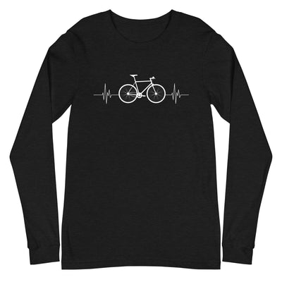 Fahrrad Herzschlag - Longsleeve (Unisex) fahrrad mountainbike Black Heather