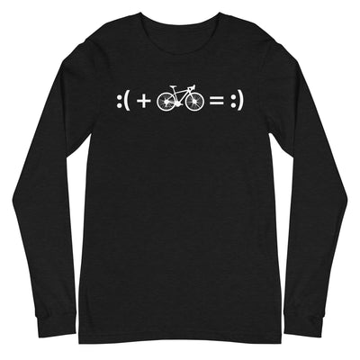 Emoji - Cycling - Longsleeve (Unisex) fahrrad Black Heather