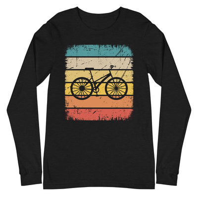 Vintage Square and Cycling - Longsleeve (Unisex) fahrrad Black Heather