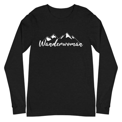 Wanderwoman. - Longsleeve (Unisex) wandern Black Heather