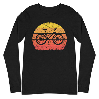 Vintage Sun and Cycling - Longsleeve (Unisex) fahrrad Black Heather