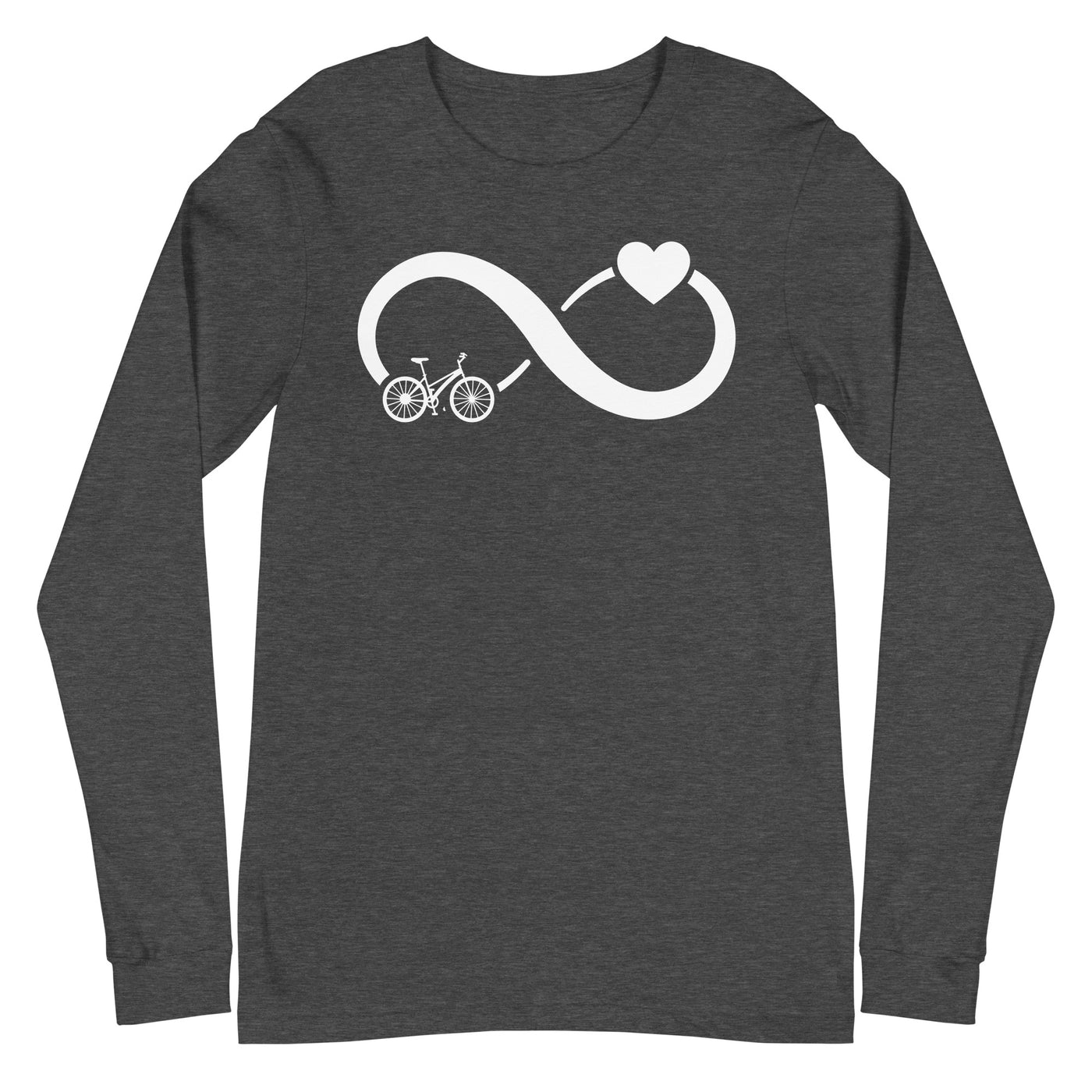 Infinity Heart and Cycling - Longsleeve (Unisex) fahrrad xxx yyy zzz Dark Grey Heather